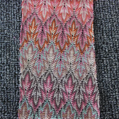 YACKALASI Zig Zag Вязаные кружевные ткани 1 метр для платья волнистые полосатые крючком сетчатые ткани Diy модная ткань кленовый лист 150 см в ширину - Цвет: See Color