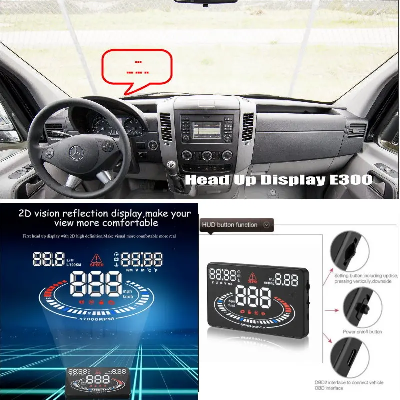 

Car HUD Head Up Display For Mercedes Benz Sprinter - Reflect to windshield car's HUD head up display screen projector