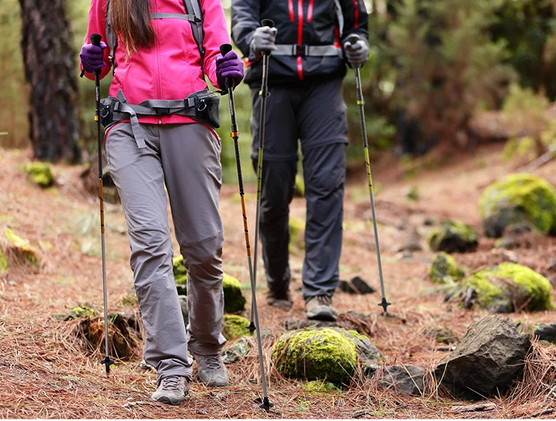 Seção de Fibra de Carbono Naturehike Bengala Ultraleve Ajustável Trekking Pole 135cm 234g 5 12 Esporte e Lazer
