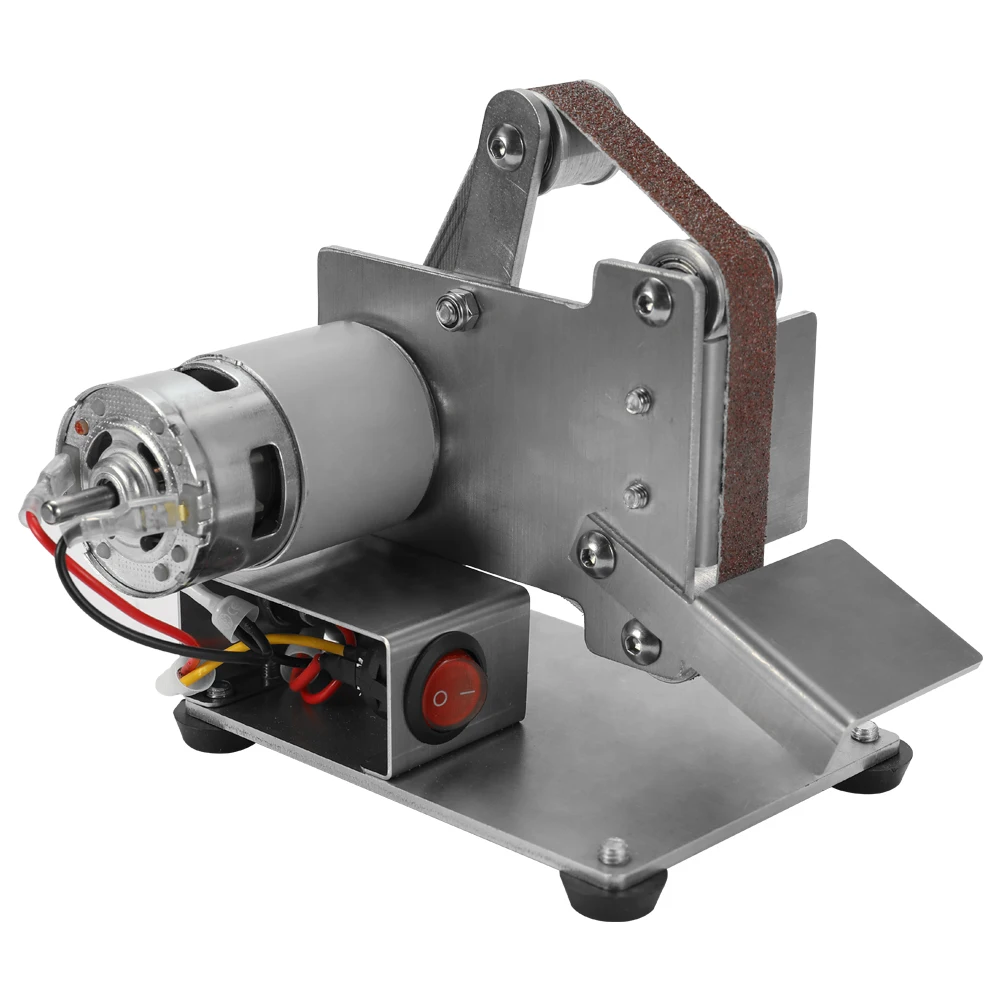 

Multifunctional Grinder Mini Electric Belt Sander DIY Mini Belt sander Polishing Grinding Machine Cutter Edges Sharpener