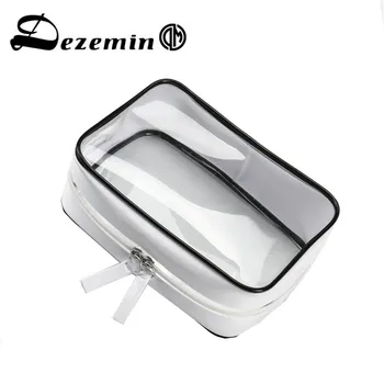 

DEZEMIN Handy Clear Cosmeitc Bag Dual Smooth Zipper for Travel Business Trip