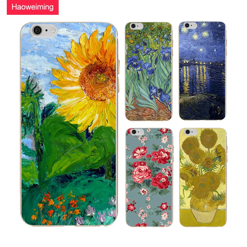 Vintage Van Gogh Flower Silicone Case For Huawei P8 P9 P10 P20 Plus Y5 Y7 Y9 Honor 6A 9 10 Nova 2 Mate Lite H632 | Мобильные