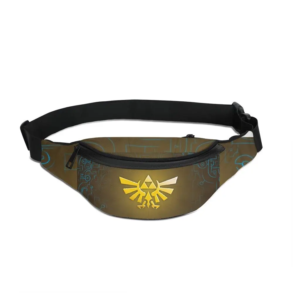 

The Legend of Zelda Breath of the Wild Customized Running waist bag Design hip belt fanny pack Phone Zipper Pouch Chest bag