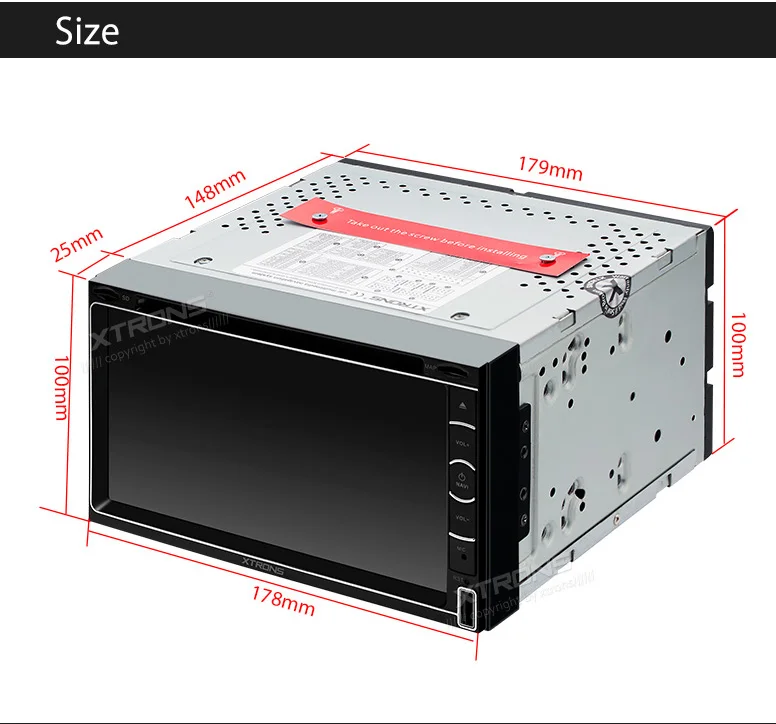 Flash Deal XTRONS Universal 6.95" HD Digital Touch Screen Double Din Car autoradio Stereo Radio DVD Player GPS Navigation SD USB SWC 1080P 17