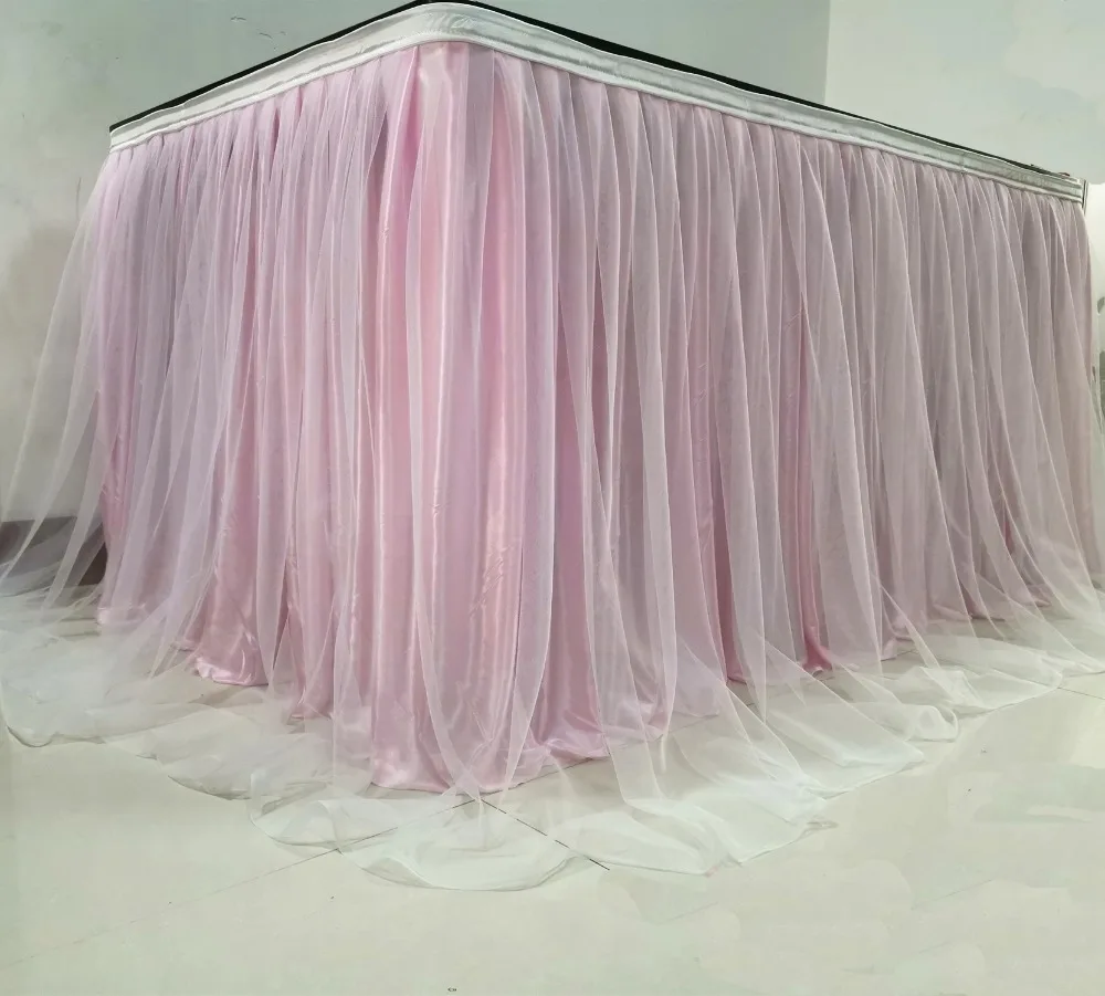 Tulle Tutu Table Skirt for Party Wedding Home Banquet Decoration Table Skirting For Cloth Cover