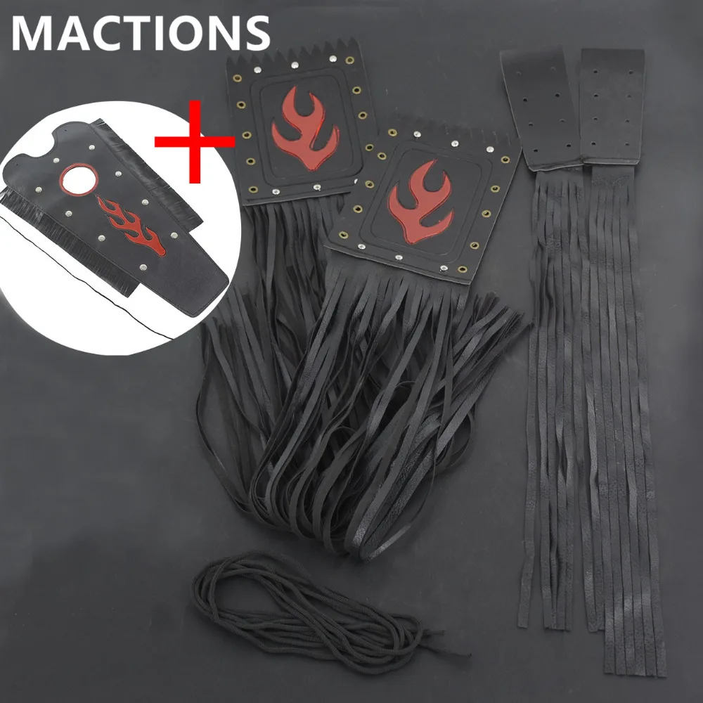 

Tassel Fringe 19" Lever Cover Combo 23" Grip Cover Black Fuel Pad One Set Motorcycle For Harley Cruiser Custom