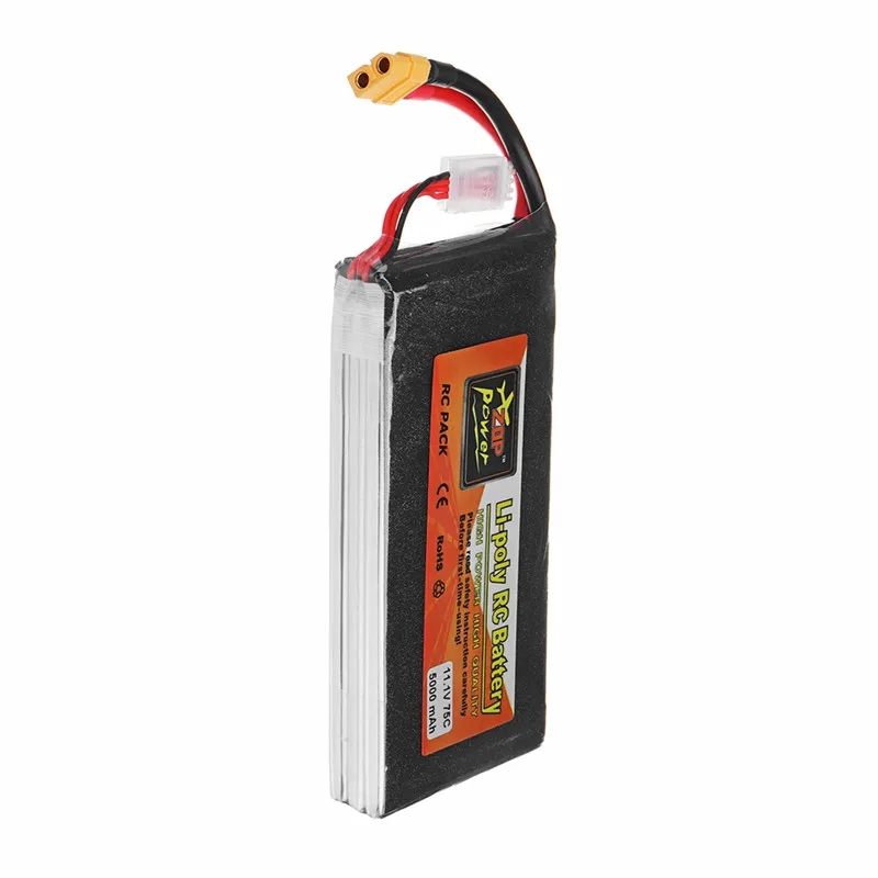 ZOP Мощность 11,1 V 5000 mAh 75C 3 S перезаряжаемый lipo-аккумулятор W/XT60 разъем для Радиоуправляемая модель запчасть для мультикоптера аксессуары