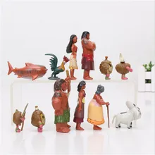 12pcs set 3 7cm Vaiana boneca Moana Princess PVC Action Figures font b Toys b font