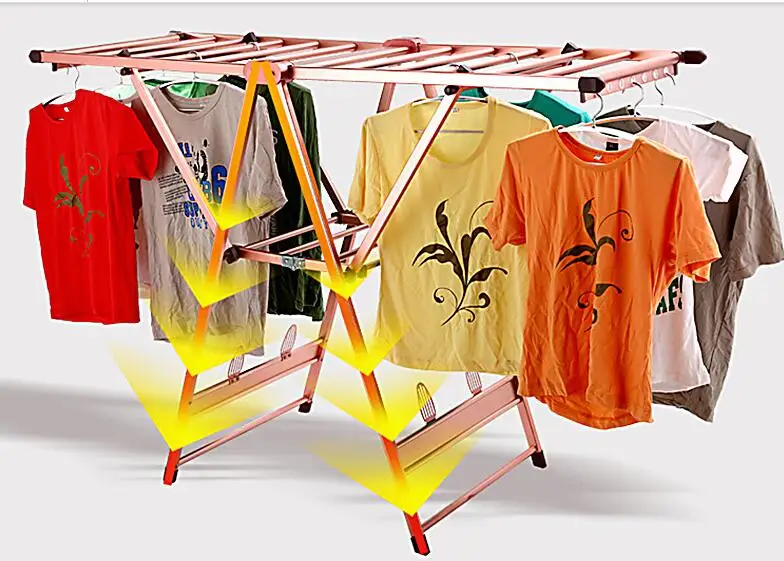 High grade clothes horse. Ground folding drying clothes color aluminum