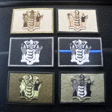 Embroidered Patches United States State Flag Patch Tactical 3D National Flags New Jersey State Flag Armband Badge national academy press ground water quality protect state