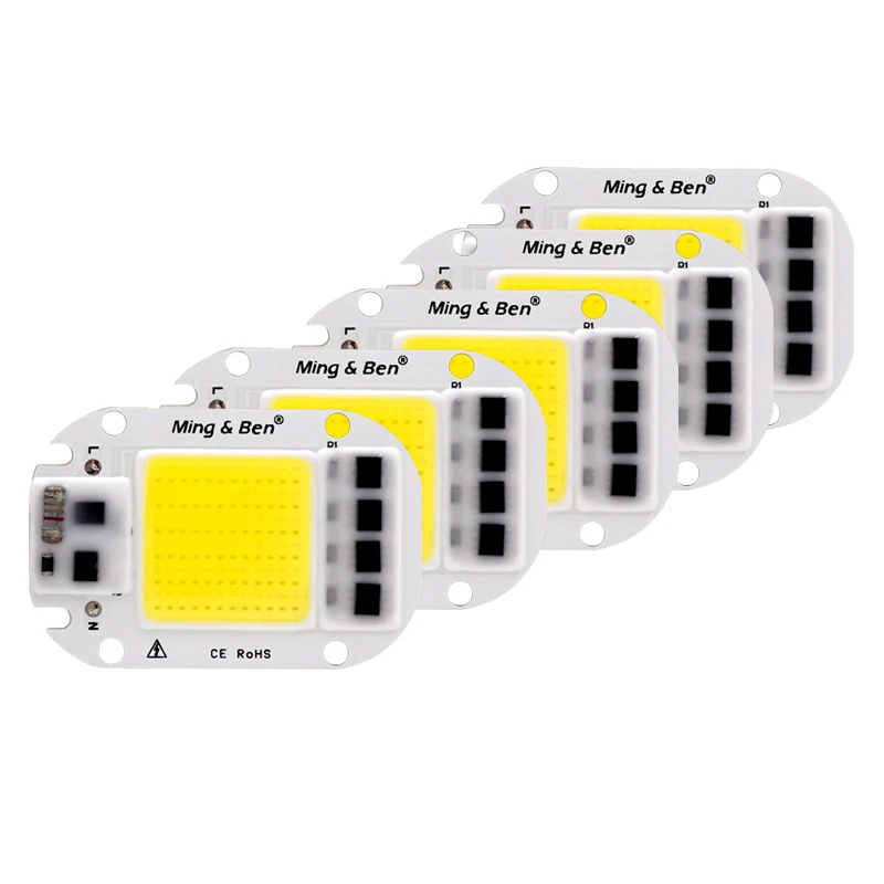 

5PCS Smart IC LED COB Chip Lamp Light AC 220V 110V 3W 5W 7W 9W 12W 15W 18W 20W 30W 50W Chip DIY For LED Floodlight Spotlight