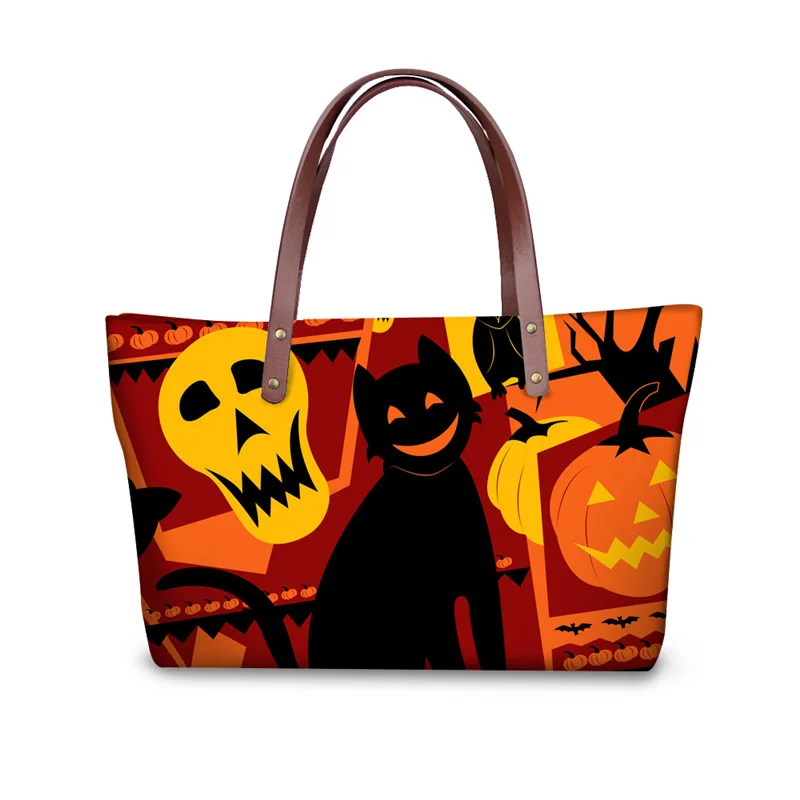 

2018 3D Halloween Pumpkin Women Handbags Luxury Designer Tote Shoulder Bag for Female Large Capacity Top-handle Bags