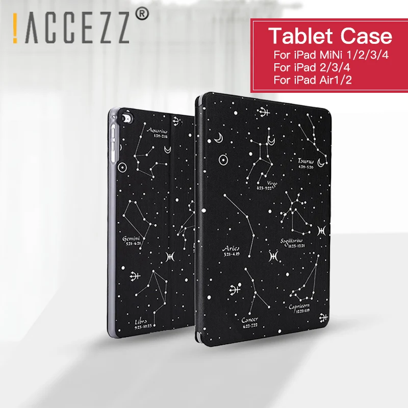 ! Чехол ACCEZZ 9 7/7 "дюймов для iPad Air 2 1/Pro 3 4/Mini 1 4 смарт-чехол планшета с защитой от