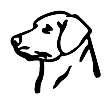 

12.7*11.5CM Lab Labrador Dog Car Stickers Loyalty Lovely Pet Dog Decals Car Styling Decoration Accessories Black/Silver S1-0268