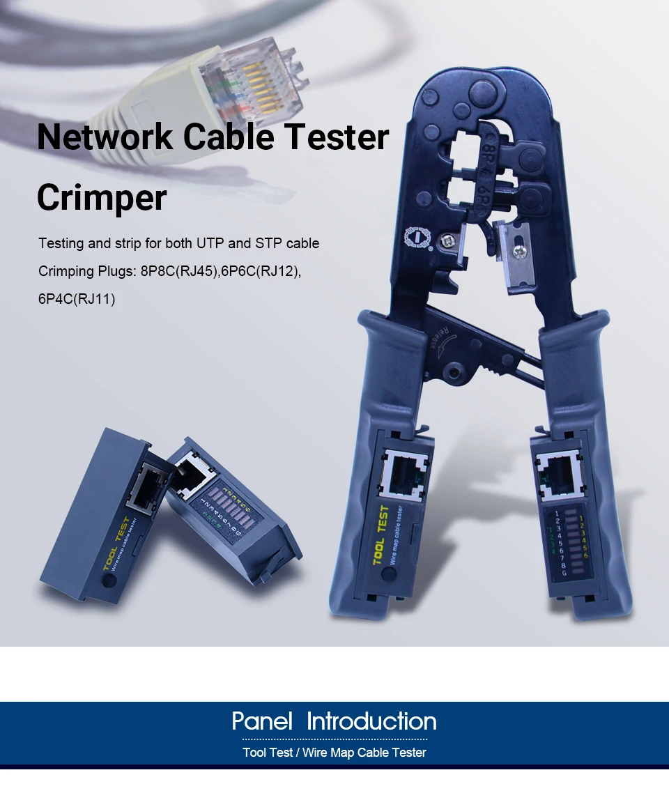 Сетевой кабель щипцы RJ45 RJ12 RJ11 UTP обжимный инструмент кабель Ethernet LAN тестер