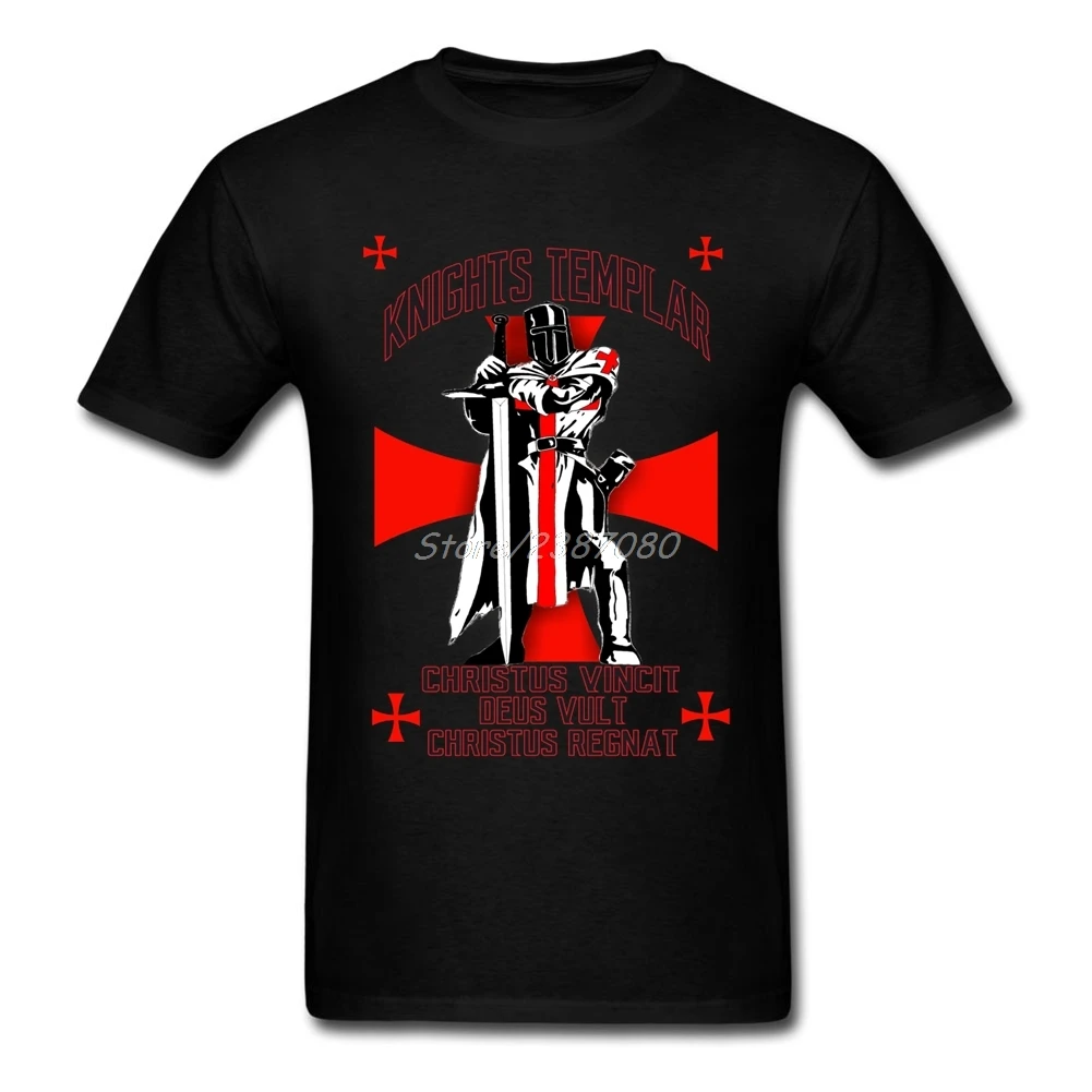 Тамплиеров футболка хлопок короткий рукав Пользовательские для мужчин поп Camiseta