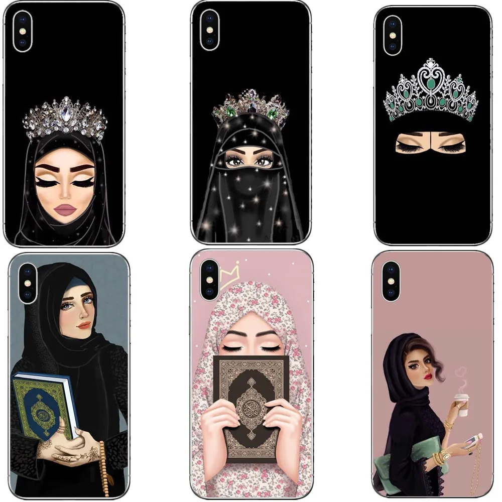 

Woman In Hijab Face Hard PC Phone Case For iPhone X 10 Princess Muslim Islamic Gril Cover For iPhone 7 8 Plus 6 6s Plus 5 5s SE