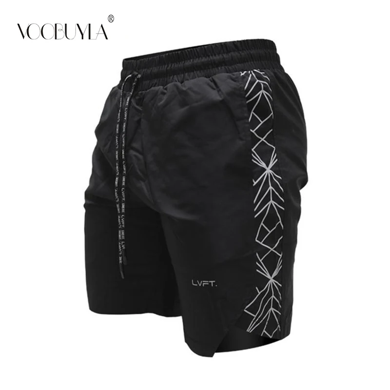 

Voobuyla Mens Gym Shorts Run Jogging Sports Fitness Bodybuilding Sweatpants Male Workout Training Knee Length Short Pants XXXL