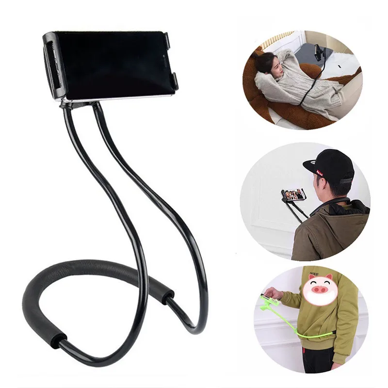 

Flexible Lazy Hanging Neck Phone Stands Necklace Cellphone Support Bracket for Samsung Universal Holder for iphone