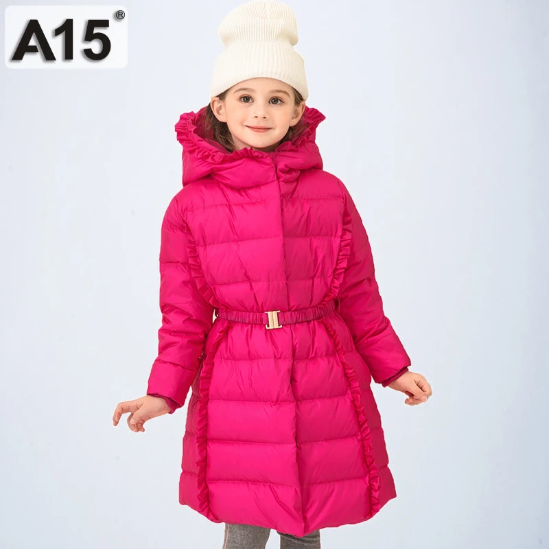 

Kids Winter Jackets for Girls Down Coats Teenage Long Hooded Down Jacket Warm Winter Coat 2019 Luxury Parka Age 5 6 8 10 12 Year