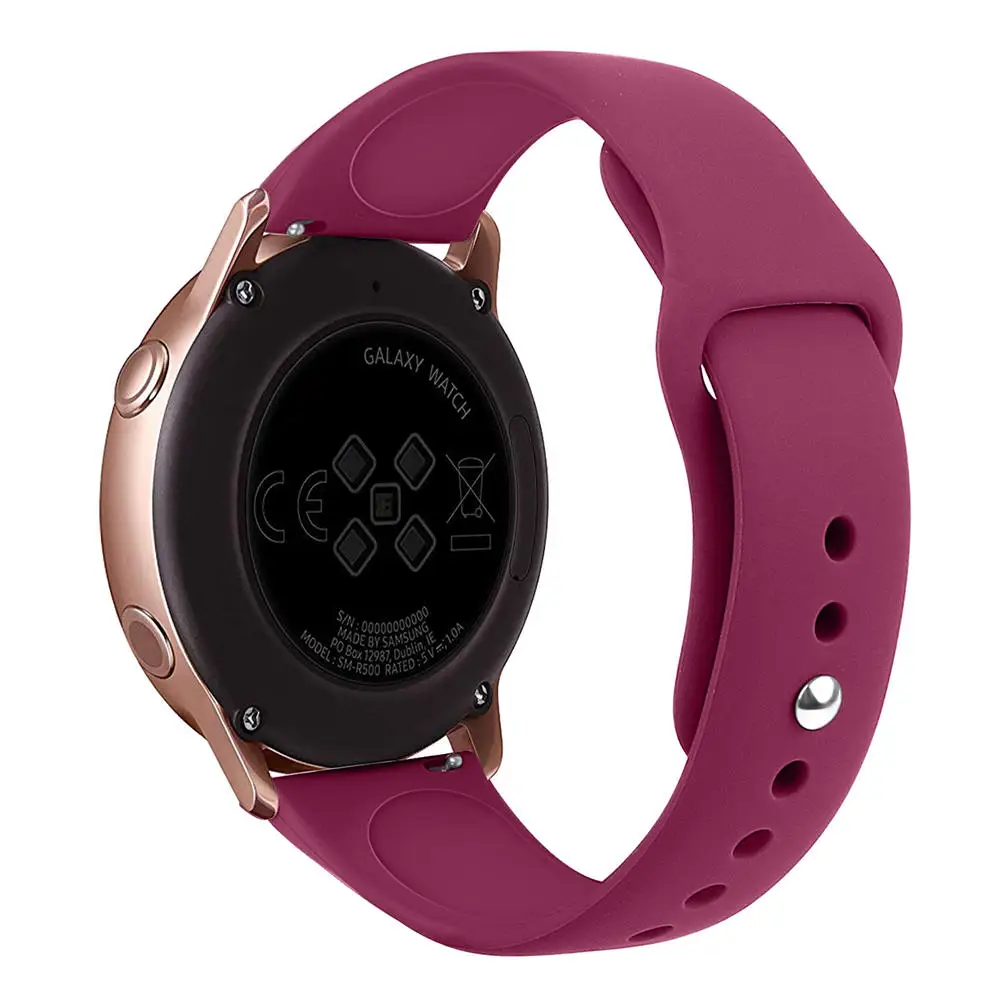 Силиконовый ремешок для часов samsung Galaxy Watch Active Band Galaxy 42 мм ремешок S2 gear мягкий спортивный 20 мм смарт-браслет ремешок для часов