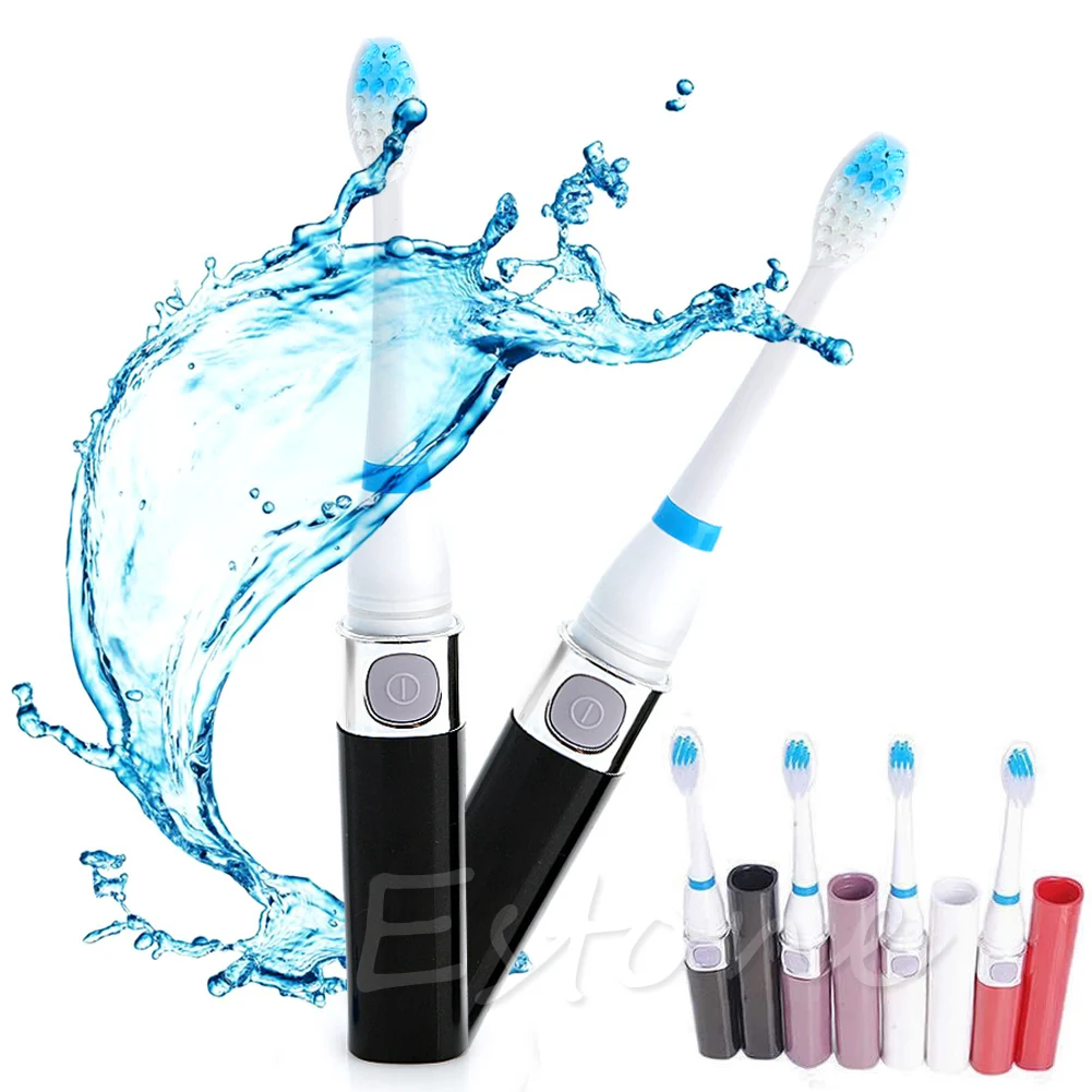 Ультразвуковая электрическая зубная щетка для зубной массажер Чистый Очиститель Зубная щётка с 3 насадки для зубной щетки AAA