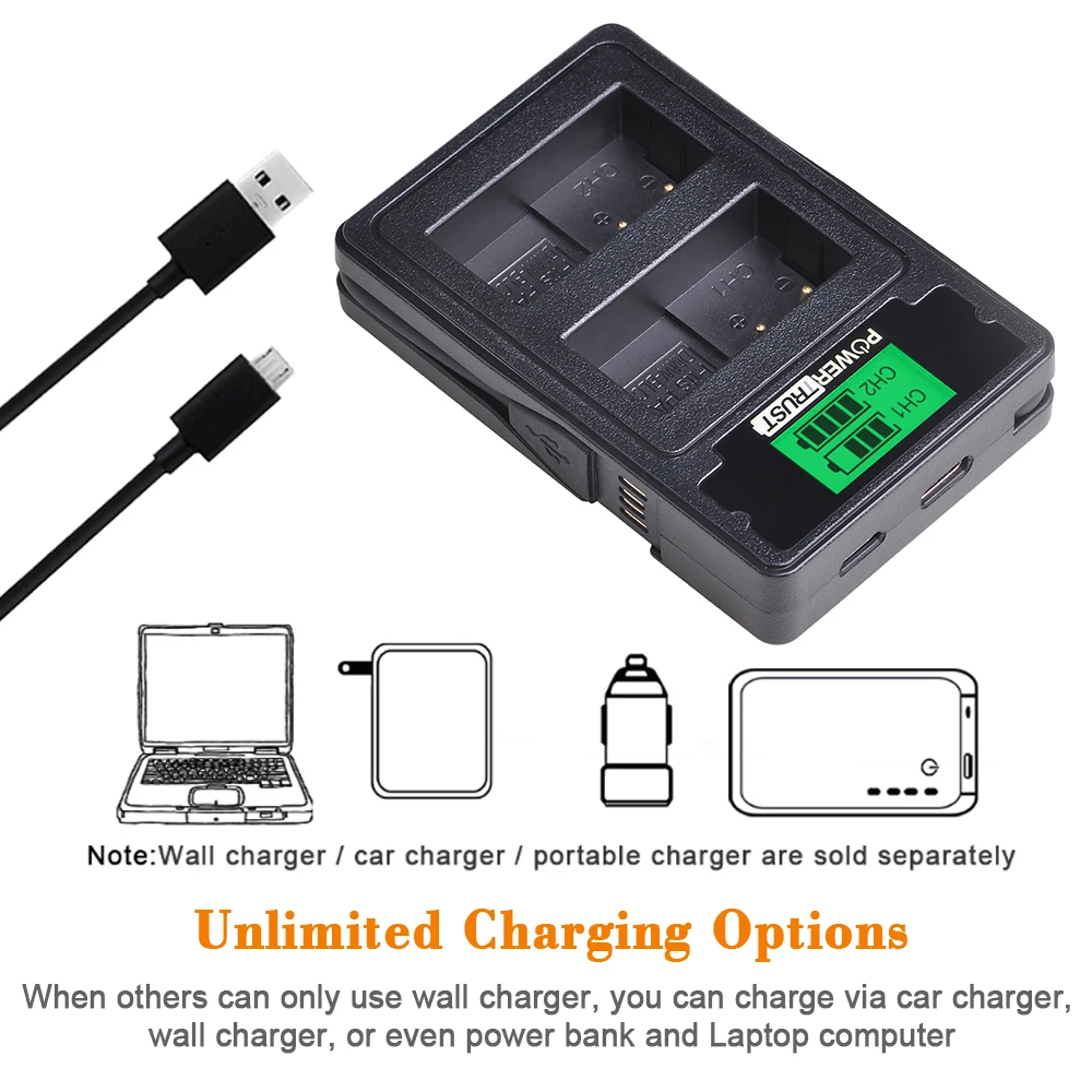 Preise PowerTrust DMW BLC12 DMW BLC12E Batterie + LCD USB Dual Ladegerät für Panasonic Lumix DMC FZ200, FZ300, FZ1000, FZ2500, g5, G6, G7, GX8