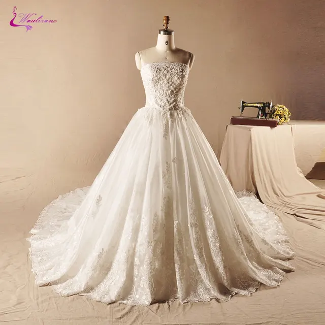 Embroidered Organza Wedding Dress