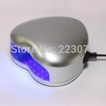 Новинка, 110 В или 220 В светодиодный светильник, отмачивающий Гель-лак для ногтей, УФ-сушилка в форме сердца, 3 Вт, аппарат для маникюра, серебро