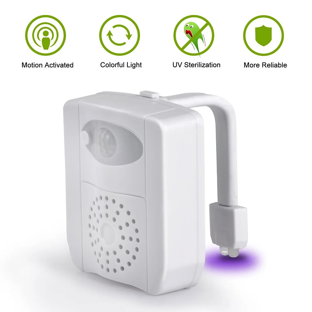 Creative UV Sterilization Toilet Bowl Lights LED Toilet Light Motion