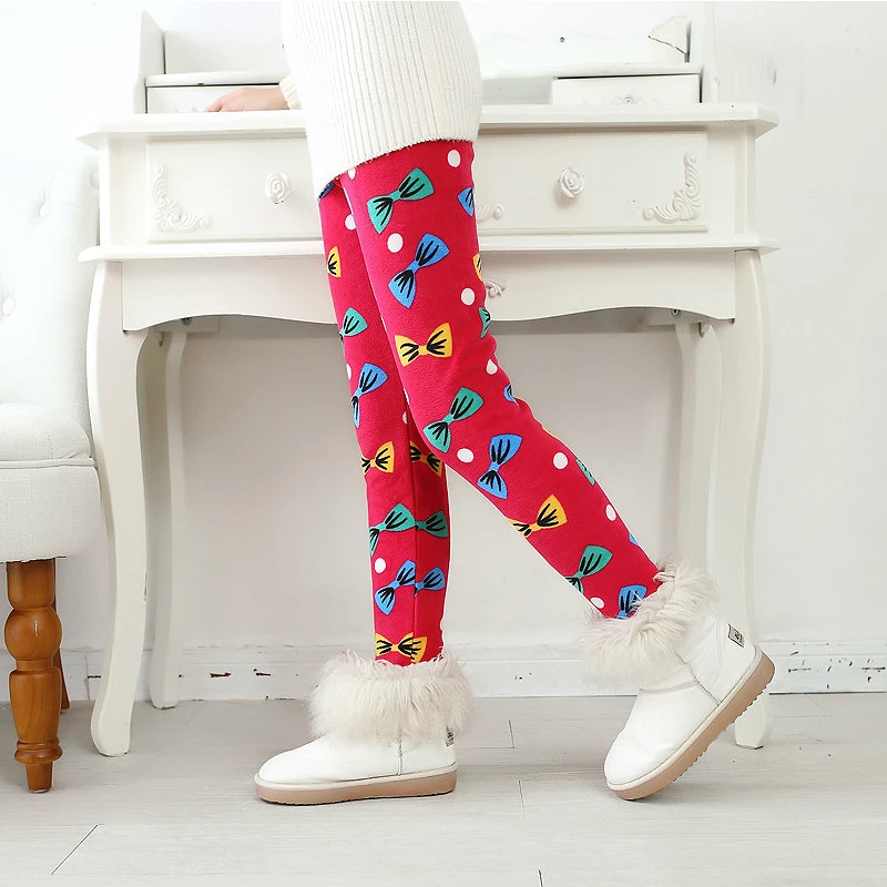 Winter warm velvet baby leggings girls leggings kids skinny bottoms