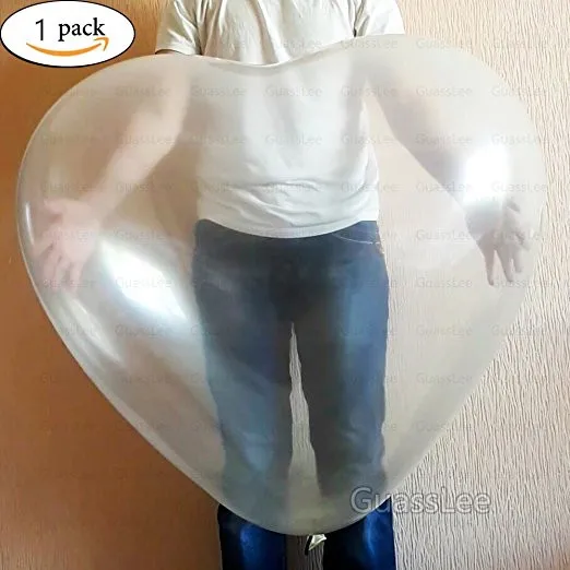 36 дюймов Большой латексный воздушный шар в форме сердца для украшения свадьбы надувные шары День рождения Любовь Свадьба любовник балон - Цвет: Прозрачный