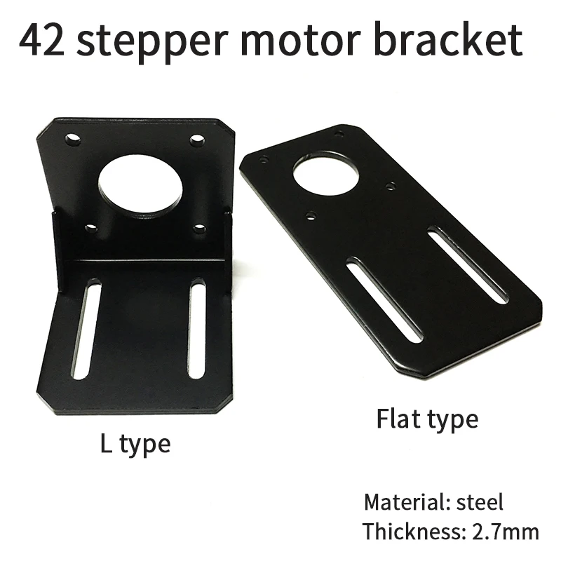 

42 stepper motor bracket L-type motor mount 180 degree flat plate type bracket steel
