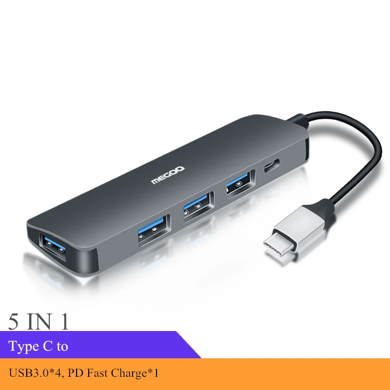 Megoo USB C док-станция для ноутбука type C к USB3.0/PD зарядная док-станция