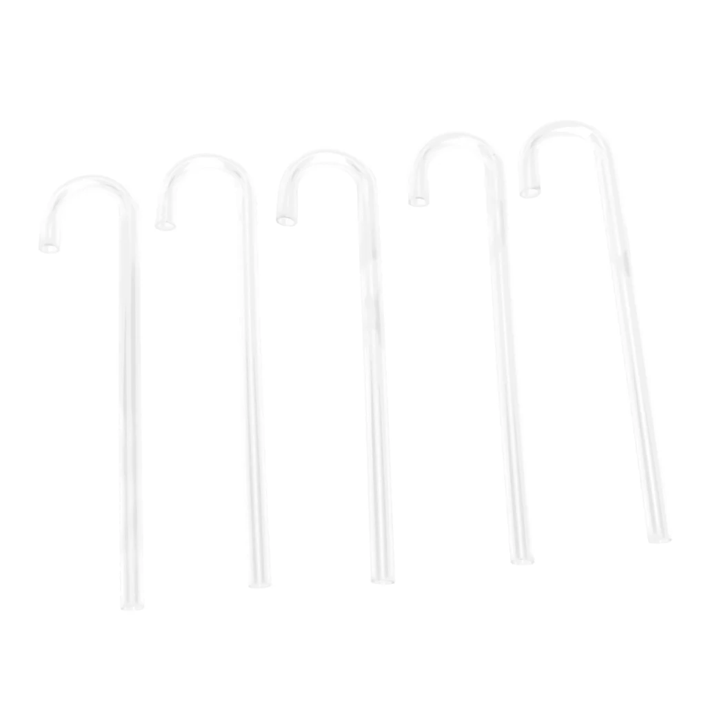 5 Pcs Transparent Acrylic Thickened Elbow Tube for Aquarium