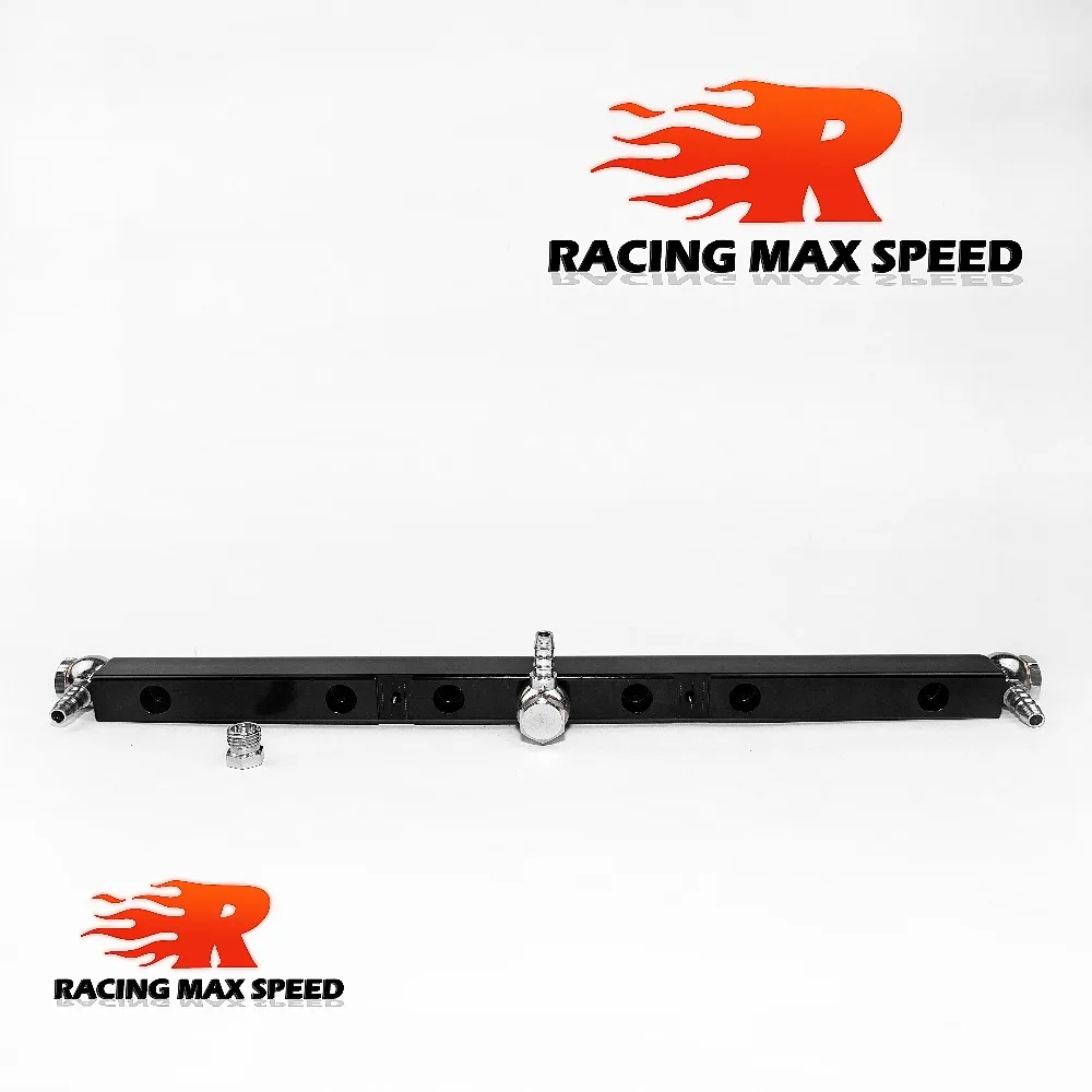 

high flow Aluminum fuel rail kit for vr6 turbo compressor black FR-02-BK