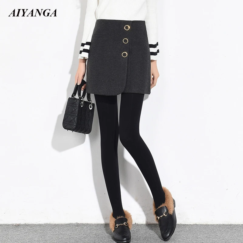 Skirts Winter Woolen Skirts Women 2018 High Waist Short Skirts package