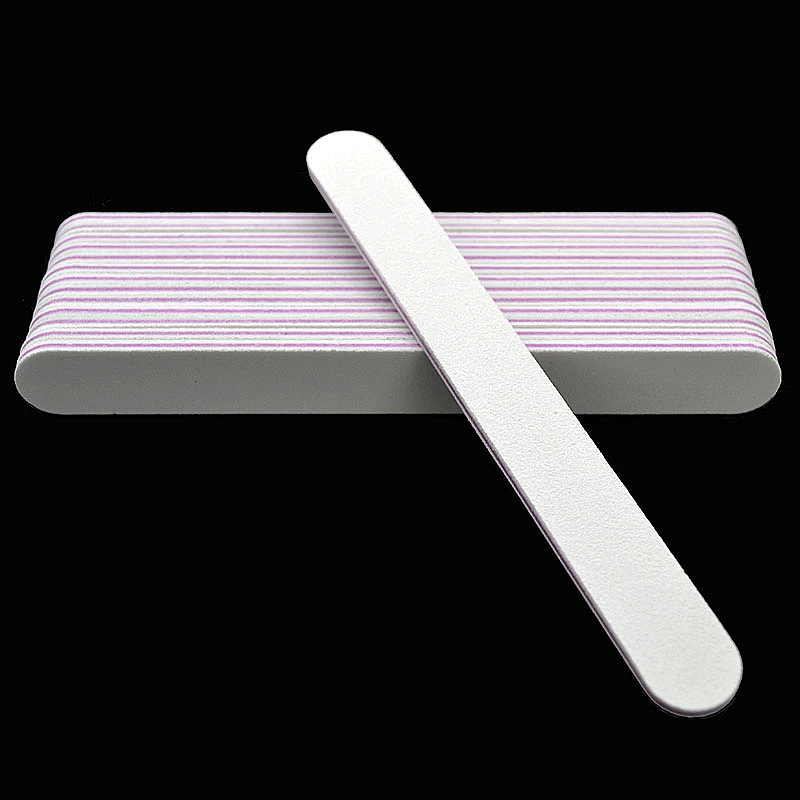 10 Pz/Lotto Lime Per Unghie Bianche Lime A Ongle 100/180 Grana Uv Lucidatura Polacco Pilniczki Do Paznokci Blocco Set All'Ingrosso Punte Strumenti Per