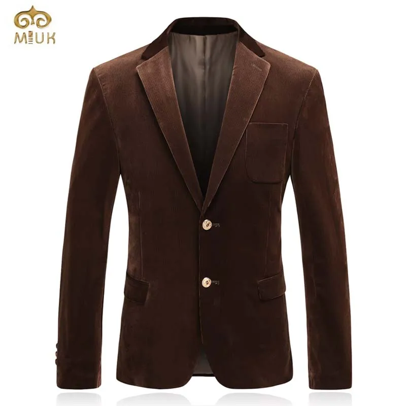 MIUK Large Size Solid Suit Blazer Men Brand clothing High Quality XXXL