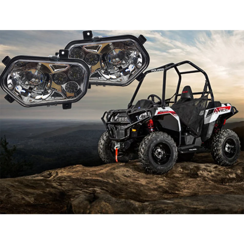 Marloo ATV UTV светильник аксессуары проектор головной светильник Polaris Ranger/Sportsman светодиодный головной светильник комплект для Polaris Ranger Side X Side