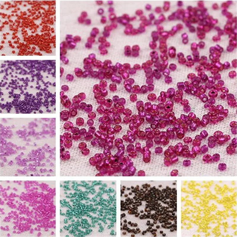 

1000pcs 2mm Silver Lined Czech Glass Beads DIY Handmade Jewelry Accessories Charm Crystal Loose Spacer Seed Beads For Crafting