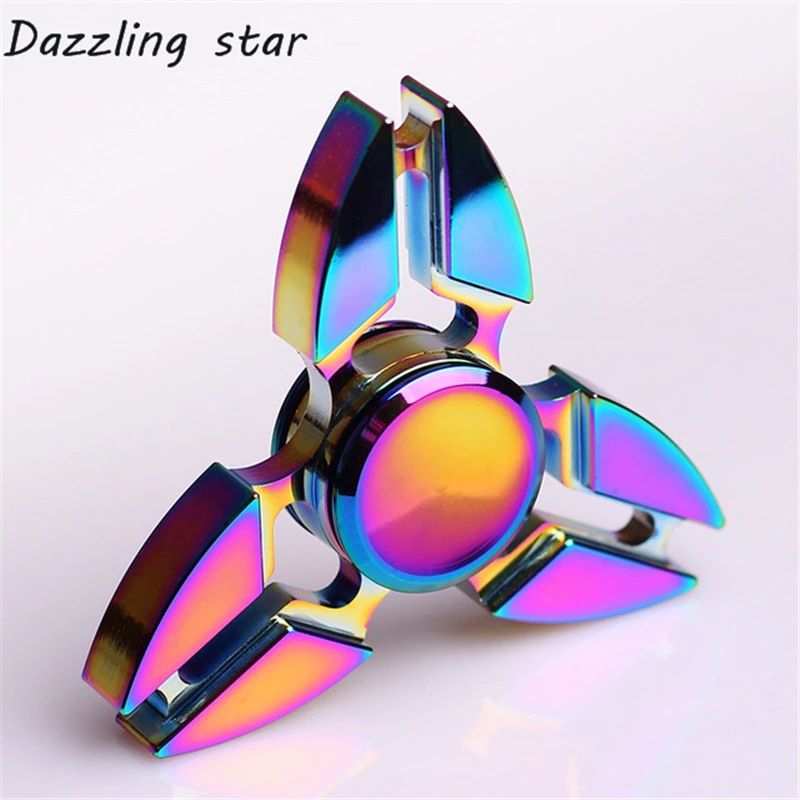 

Tri Fidget Hand Spinner luminous Metal Finger Focus Toy ADHD Autism Kids/Adult fidget spinner gyro fidget spinner Spinning DS159