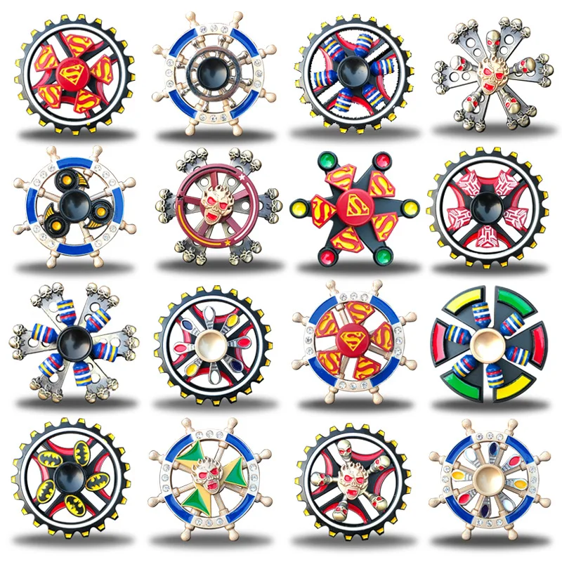 

2019 Creative Double-Layer Fidget Spinner Toy Hand Spinner Metal Finger Stress Tri Spinner Alloy Spinner Fidget Gift for Adult