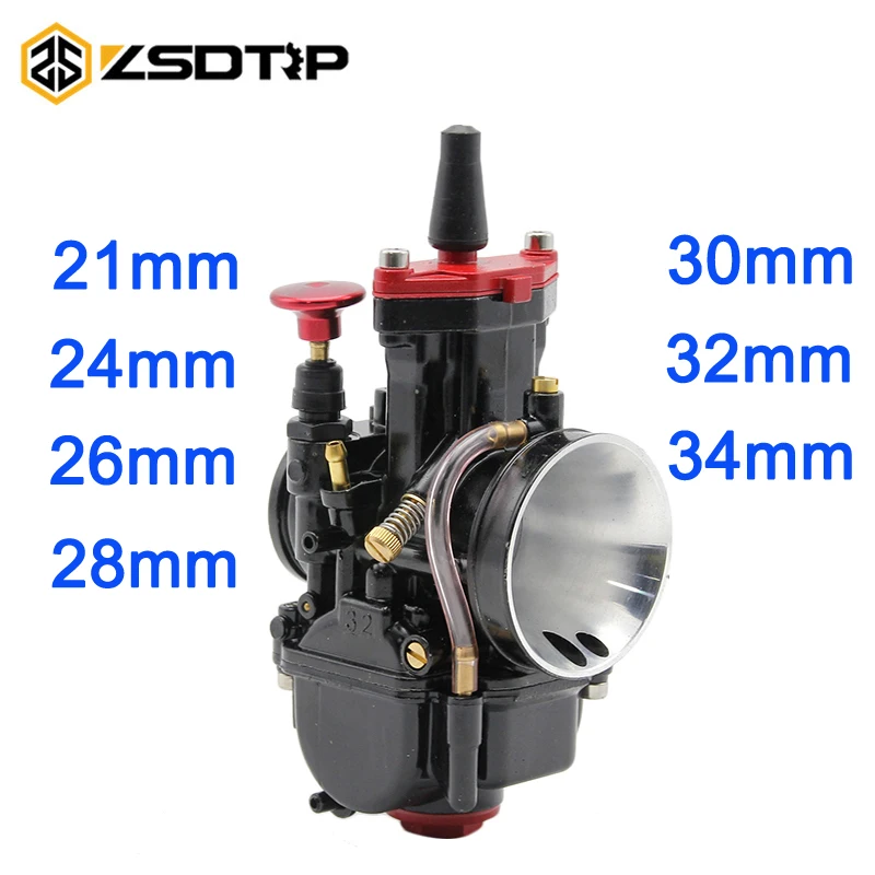 

ZSDTRP 21/24/26//28/30/32/34 mm Motorcycle Engine Part Carburetor Mikuni PWK Carburetor Scooters with power jet motorcycle ATV