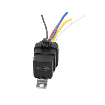 

Auto Car relay JD2912 Waterproof SPDT 5 Pin DC 12V 40A relay socket with wire