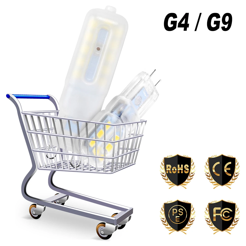 

WENNI G9 LED Lamp Dimmable G4 LED Bulb 3W Ampoule g9 LED 220V Corn Bulb 5W Chandelier Candle Light Replace Halogen Lamp 2835 SMD