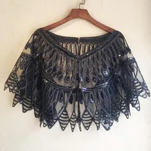 Черная, золотистая Свадебная шаль, болеро, женская короткая накидка, расшитая блестками, Блестящий Свадебный жакет, болеро novia, накидка невесты на заказ