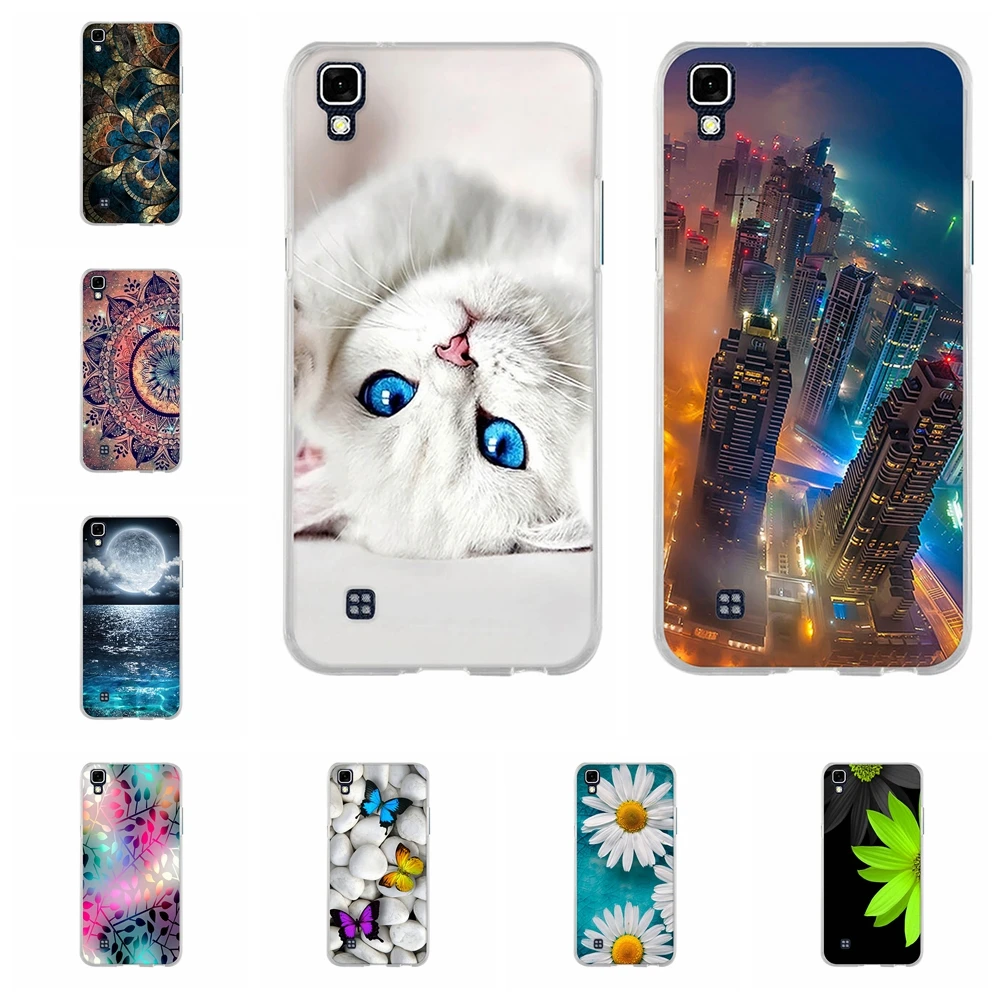 

For LG X Power K220DS Case Soft TPU Silicone For LG X power K220 Cover Butterflies Pattern For LG X power LS755 US610 K450 Capa