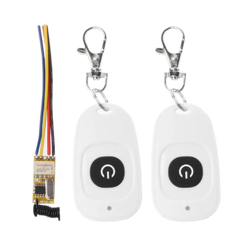 

RF 1CH Mini Remote Control Switch Waterproof 12V DC3.7V to 24V Universal Relay Transmitter 433MHz Receiver Module Home Office