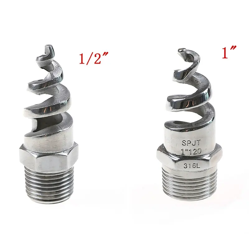 1" 1/2" Full Cone Spiral Jet Nozzle Spiral Nozzle Stainless Watering